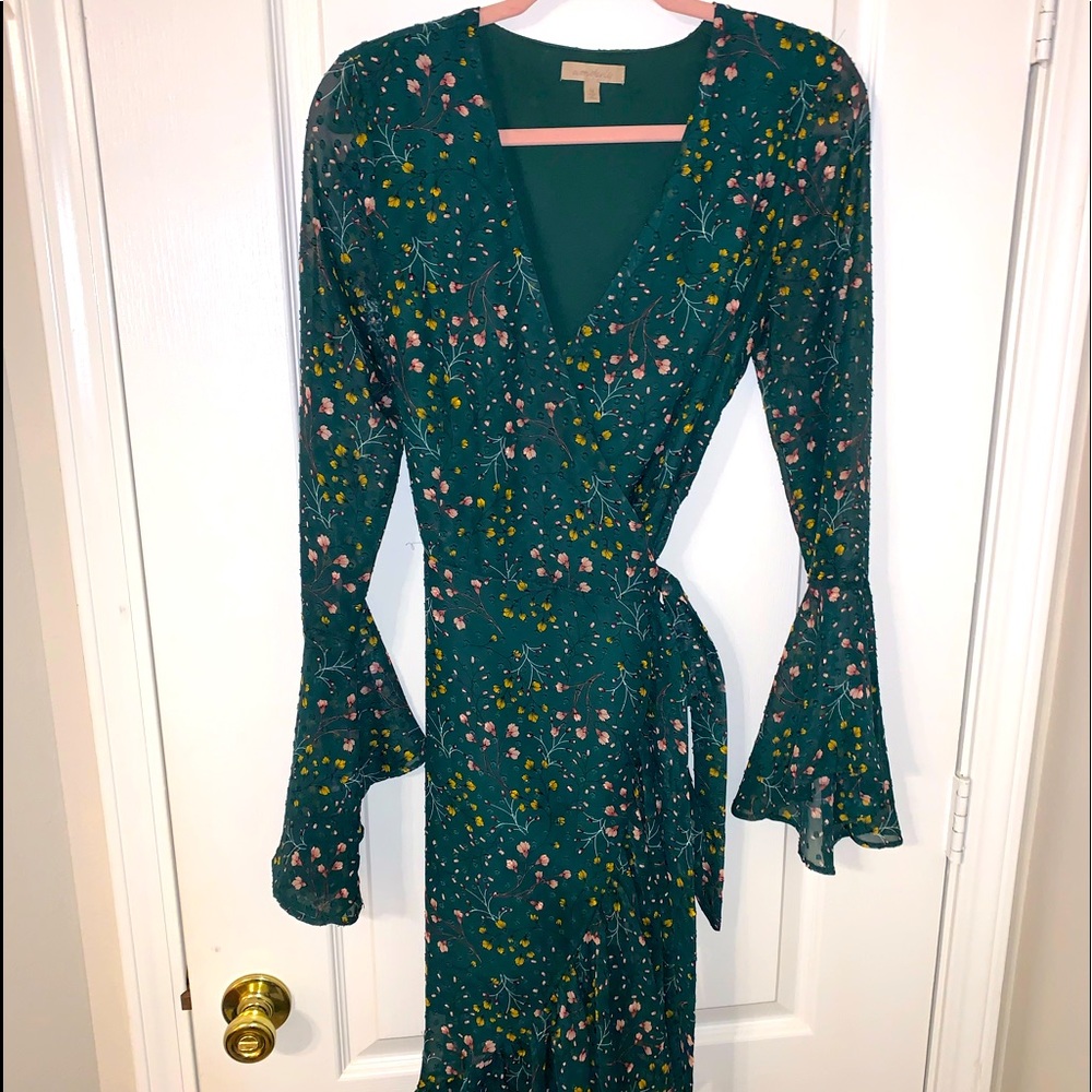 Elegant sheer wrapped dress - long length